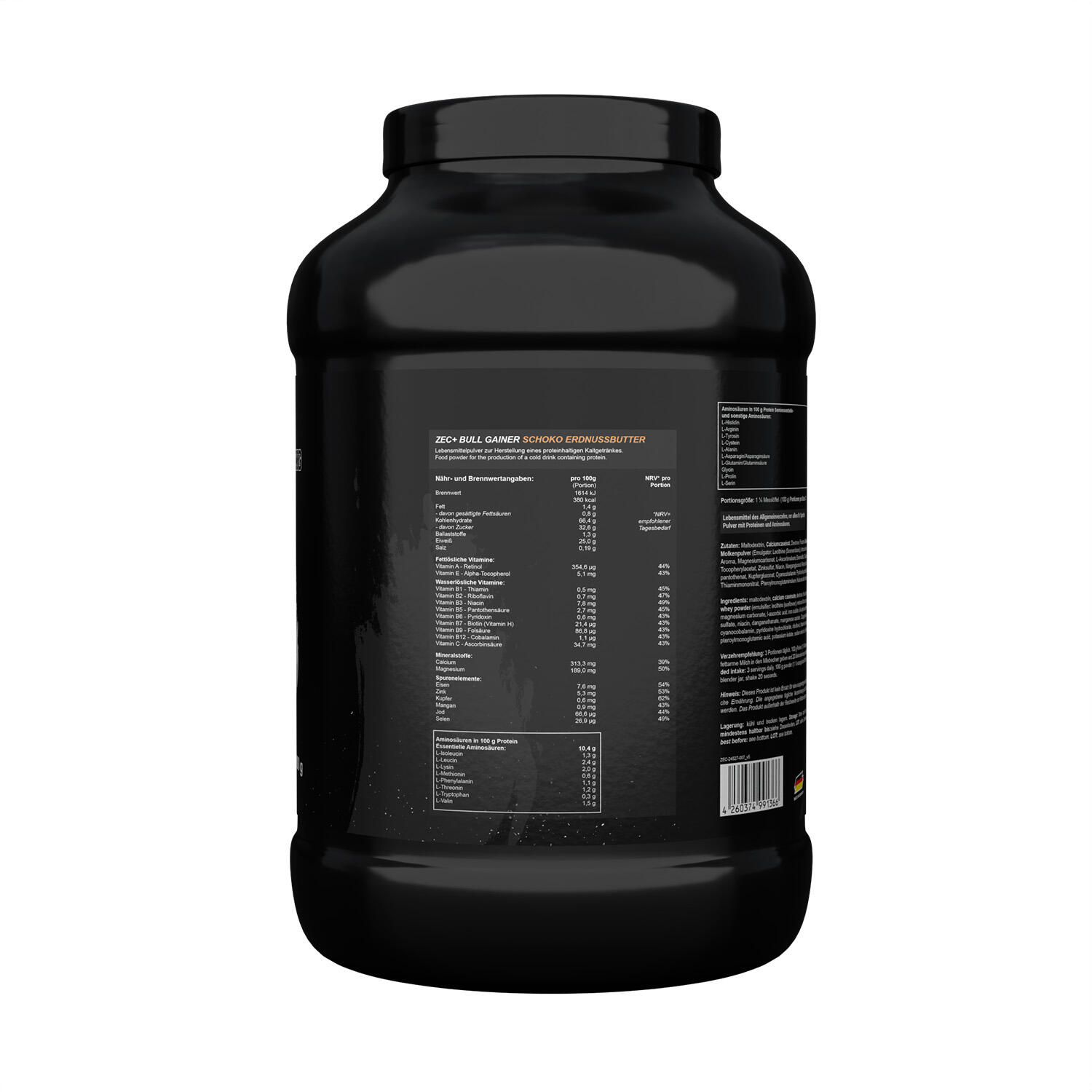 Zec+ Bullgainer (3500g) Chocolate Peanut Butter - Gewichtstoename 3/3