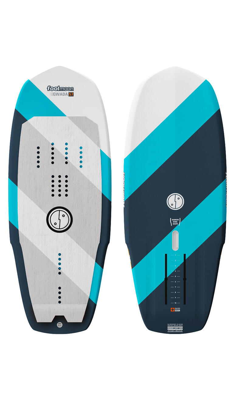 FOOLMOON Wing tabola - Gwada 57 L - bianco/turchese/grigio