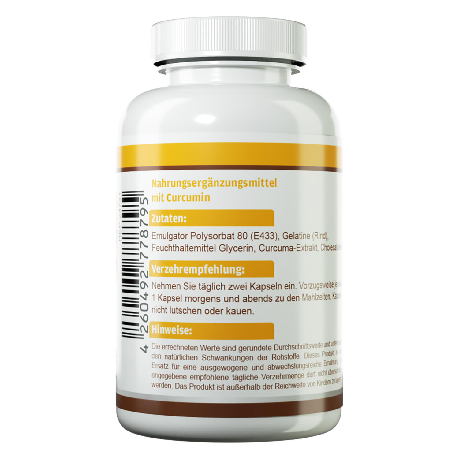 Zec+ Health+ Curcumin (60) Unflavoured - Vitamine, minerali e salute - Erbe 3/3