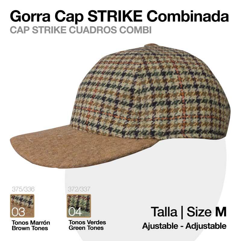Gorra Cap Strike Combinada Cuadro Marrón 375/336 T.M