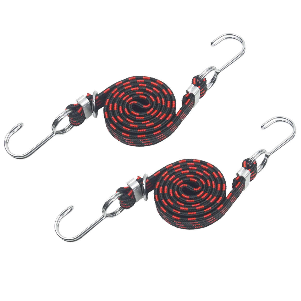 Lomo Flat Bungee - Red 1M - 1 Pair 1/5