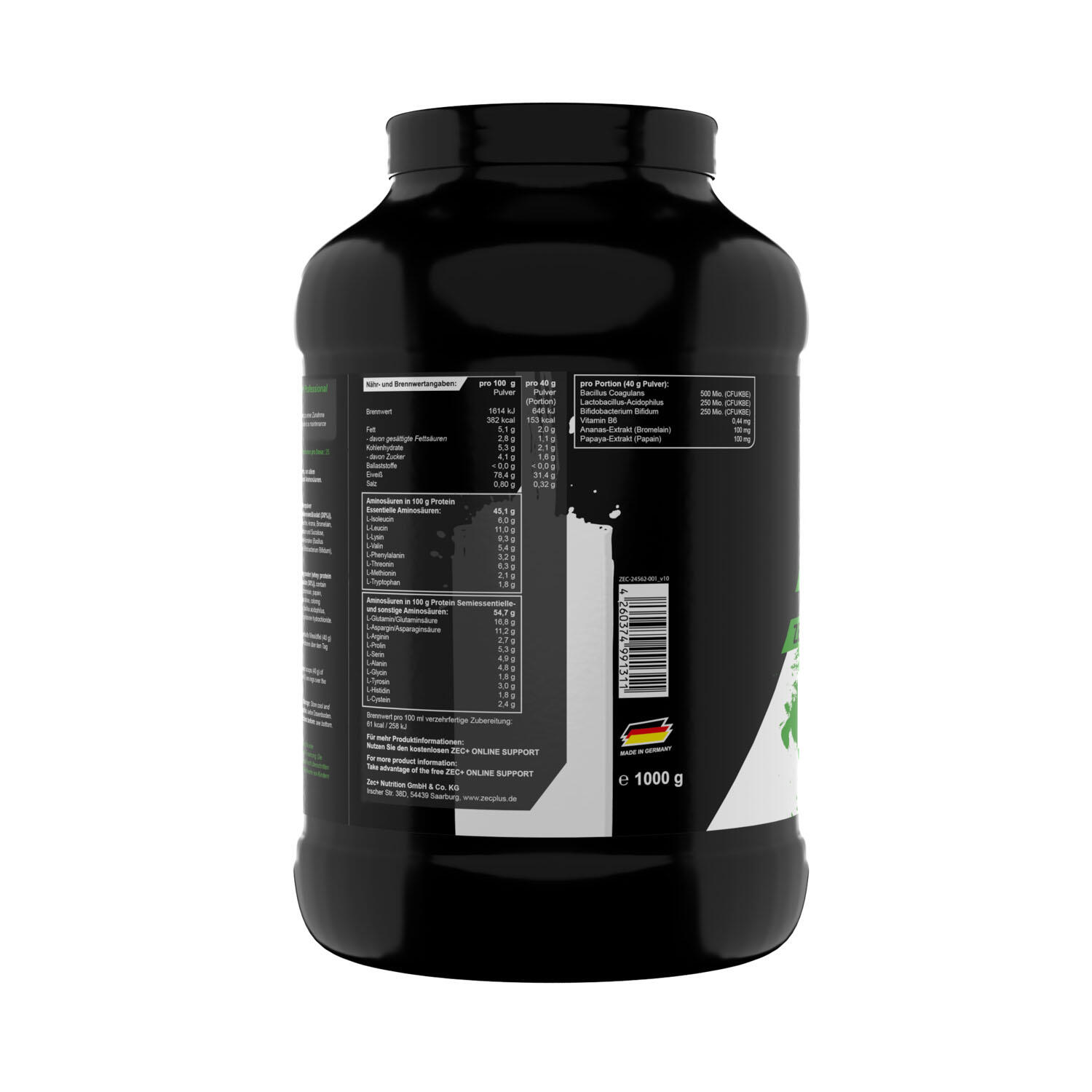 Zec+ Whey Connection Professional Protein/ Eiweiß Banane 1000g 3/3