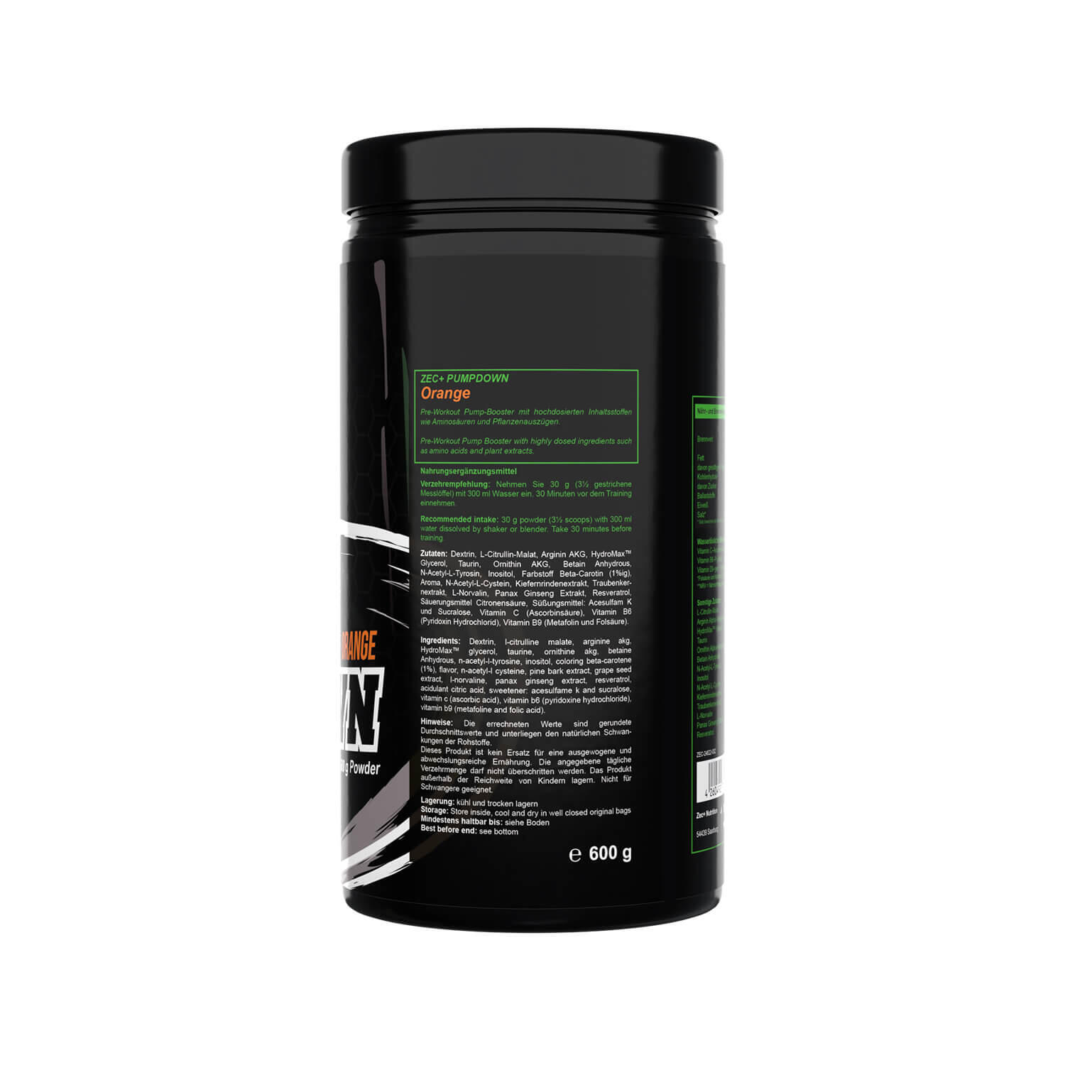 Zec+ Pumpdown (600g) Orange - Pré-entraînement - NO Booster 2/3