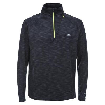 Heren collins half zip fleece vest (zwart)