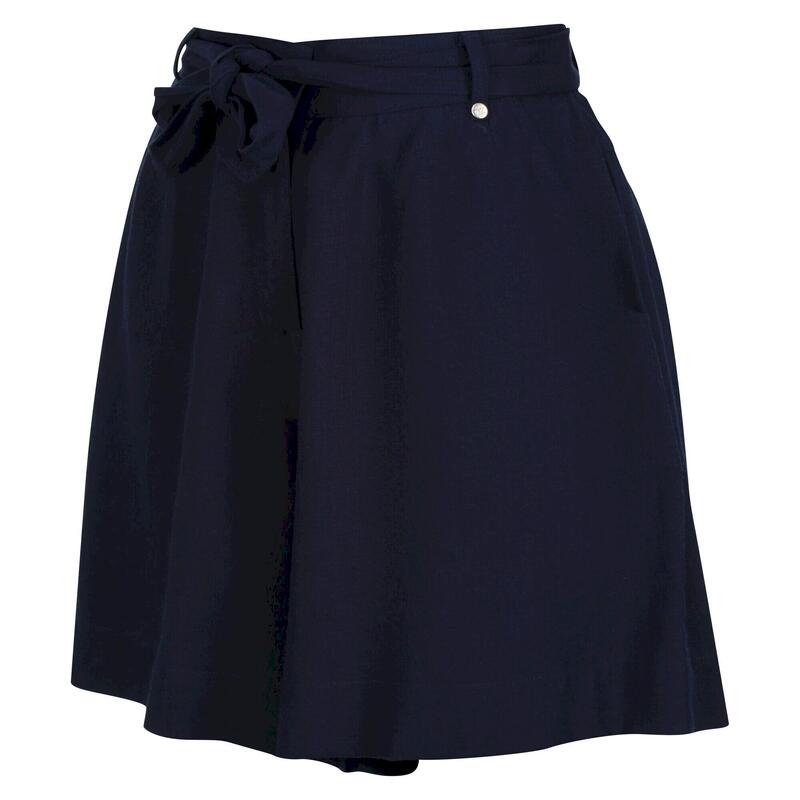 Dames Sabela Paper Bag Shorts (Marine)