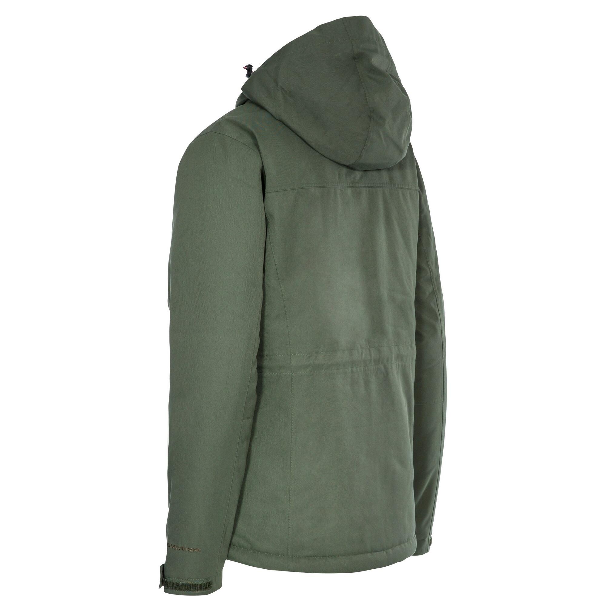 Outdoorjacke Mendell mit Kapuze, wasserfest Damen Basilikum 2/4