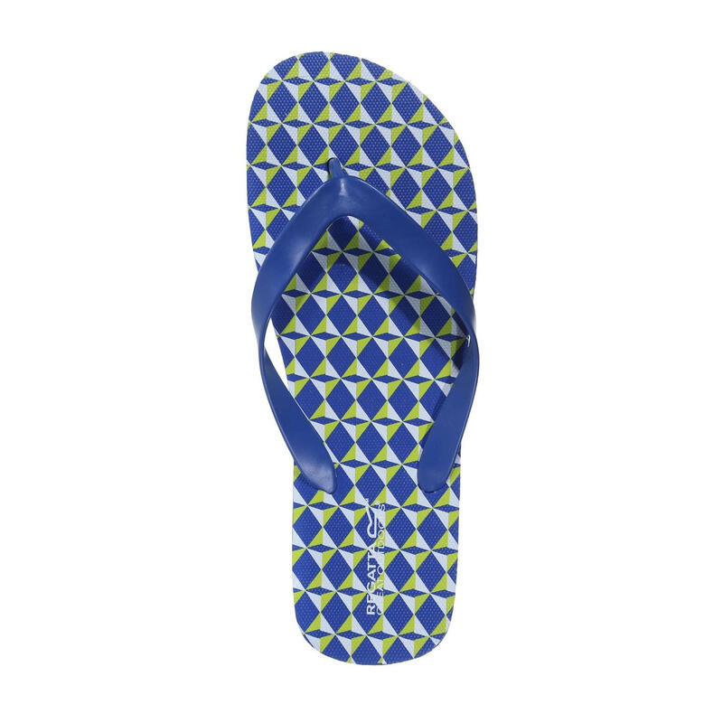 Chancletas Bali Slipon Diseño Geométrico para Hombre Azul Lapis