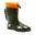 Bottes de pluie MUDPLAY Enfant (Kaki foncé / Rouge orangé)