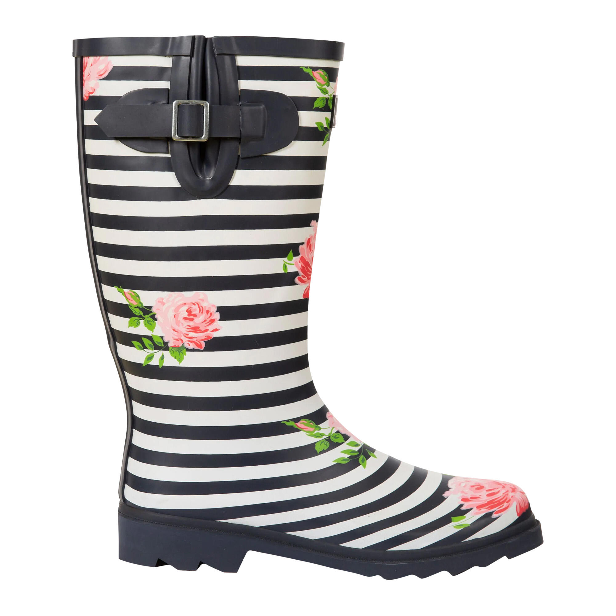 Bottes De Pluie ELENA Femme (Bleu Marine / Blanc / Rose) 4/5