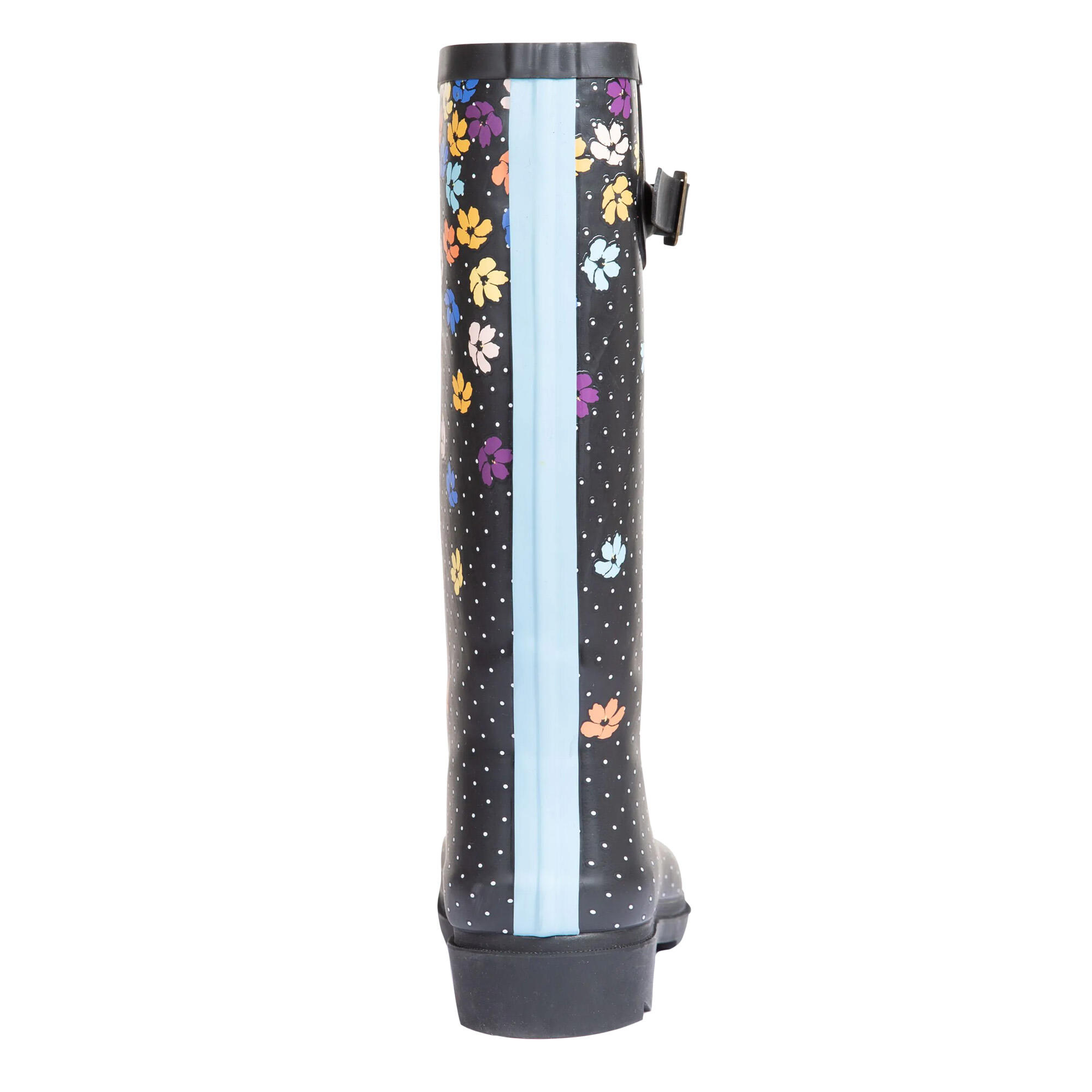 Gummistiefel "Samira", bedruckt Damen Schwarz 2/5