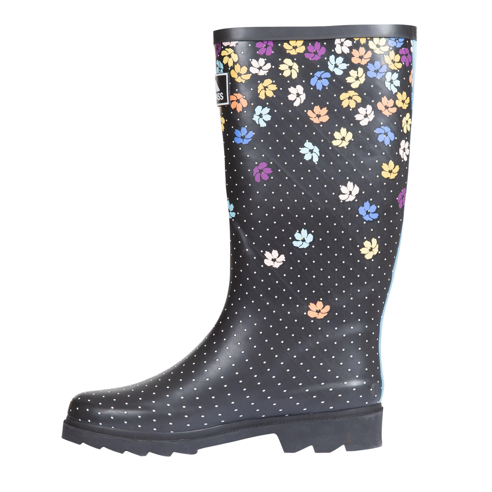 Gummistiefel "Samira", bedruckt Damen Schwarz 3/5
