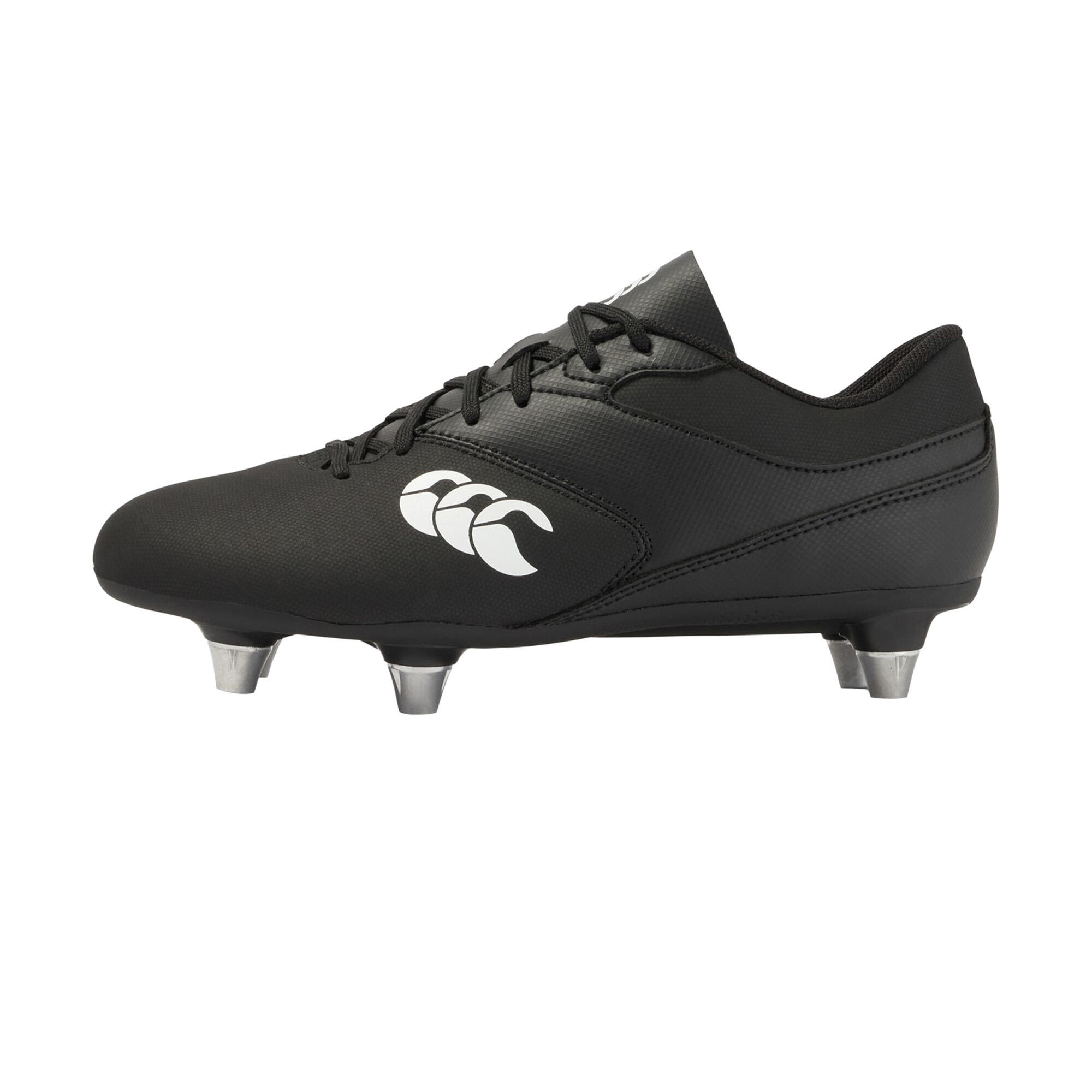Scarpe Da Rugby Per Terreni Morbidi Uomo Canterbury Phoenix Raze Nero Bianco 3/4
