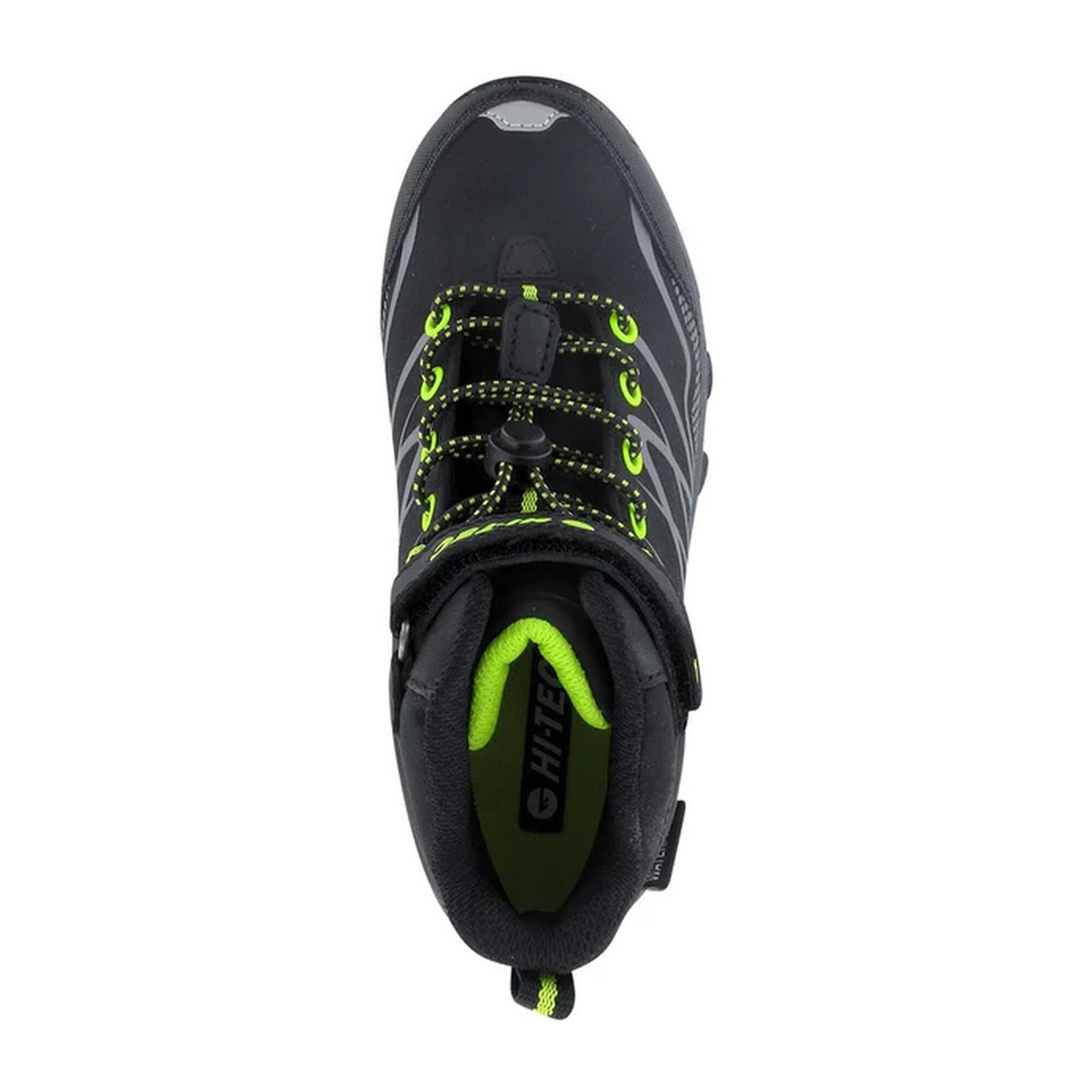 Boys Blackout Mid Cut Walking Boots (Black/Lime) 2/4