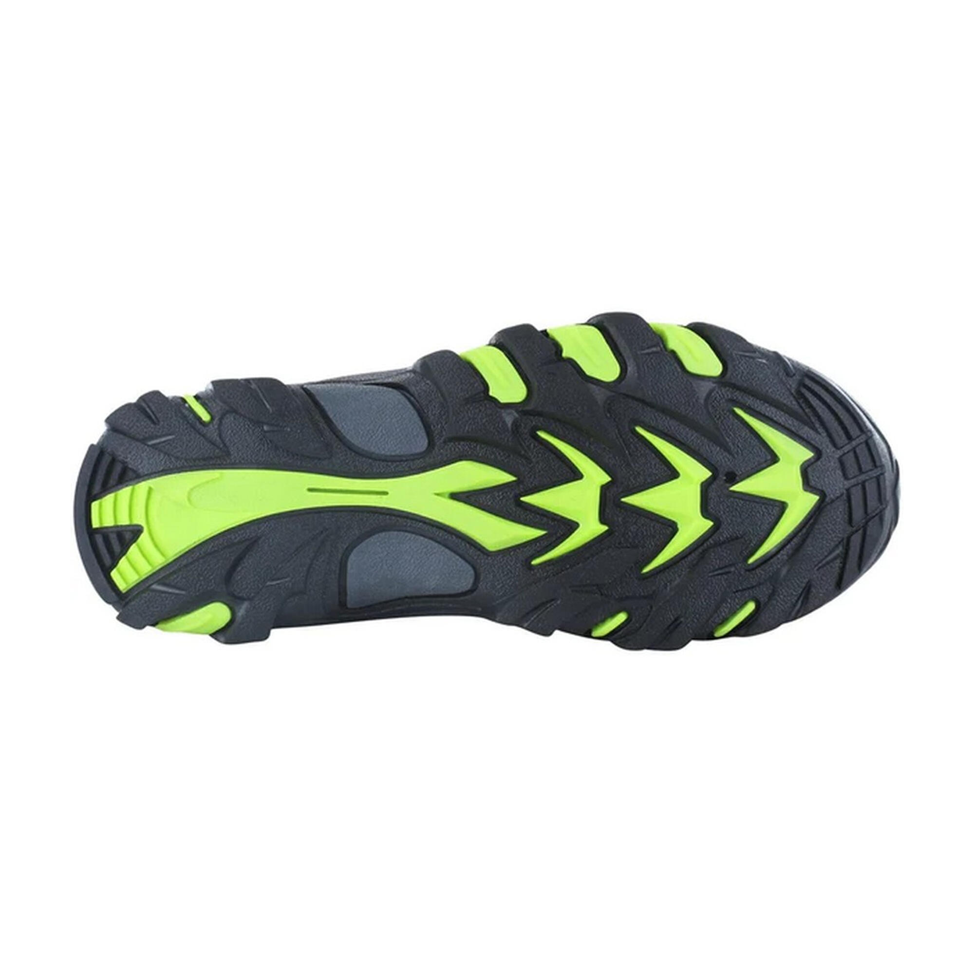 Boys Blackout Mid Cut Walking Boots (Black/Lime) 3/4