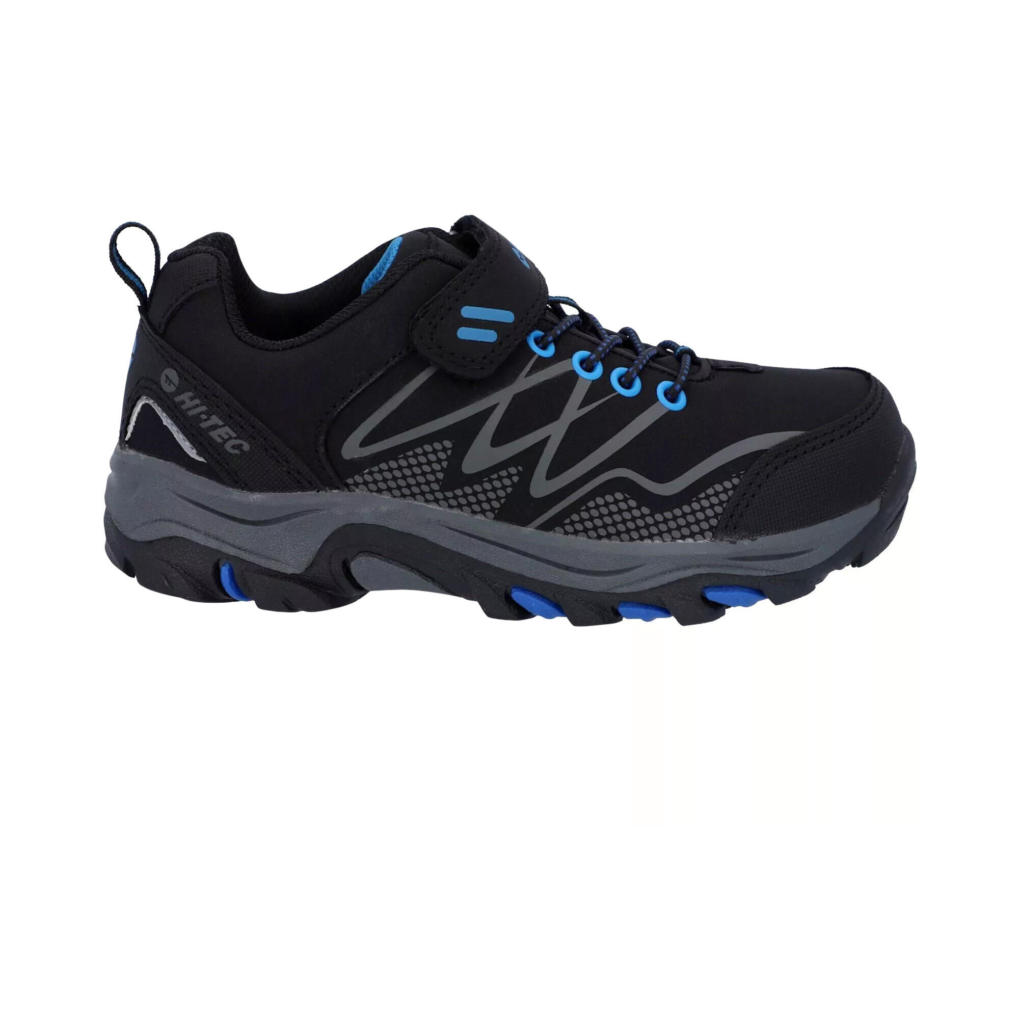 Boys Blackout Low Cut Walking Shoes (Black/Blue) 3/4