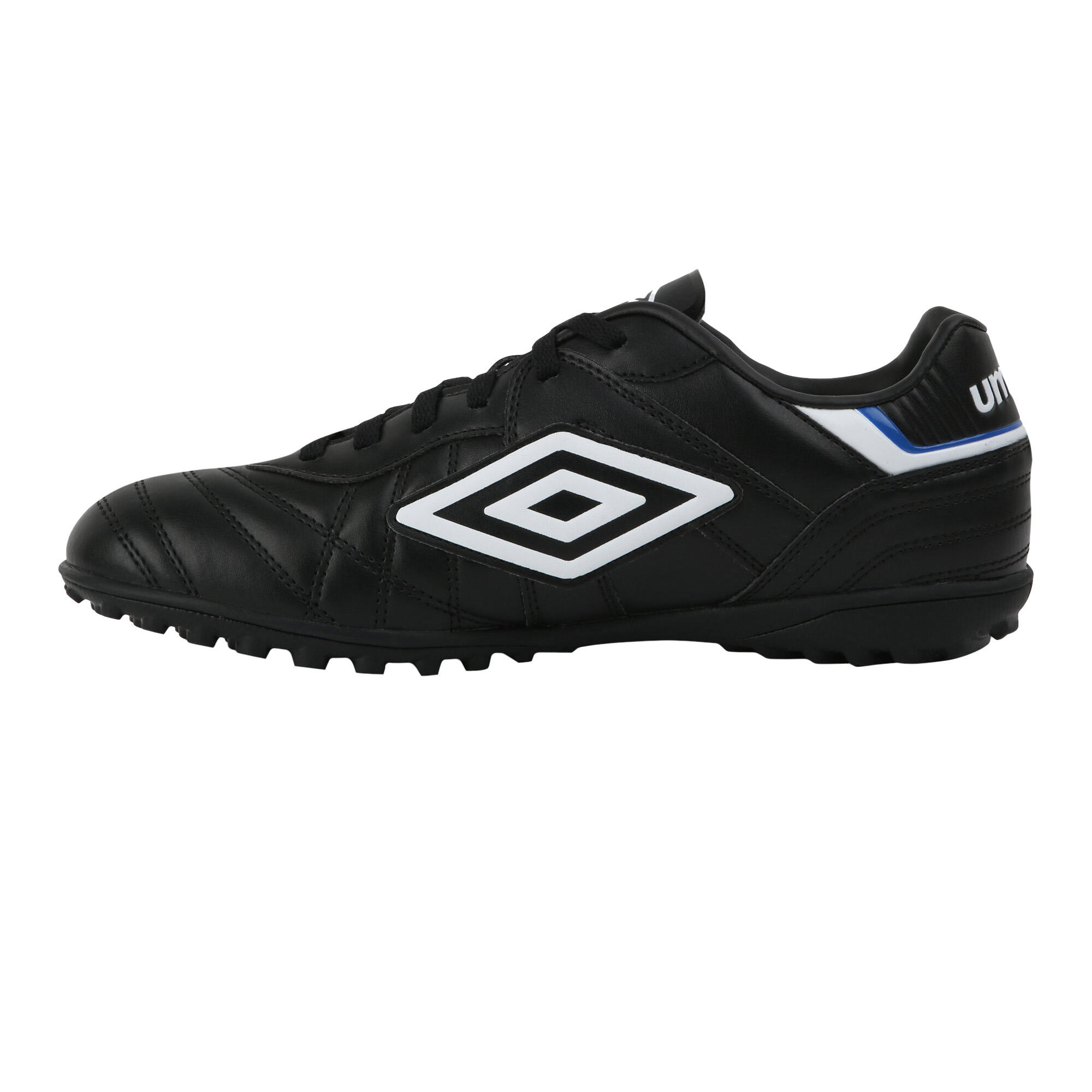 Mens Speciali Eternal Club Tf Leather Football Boots (Black/White/Royal  Blue)