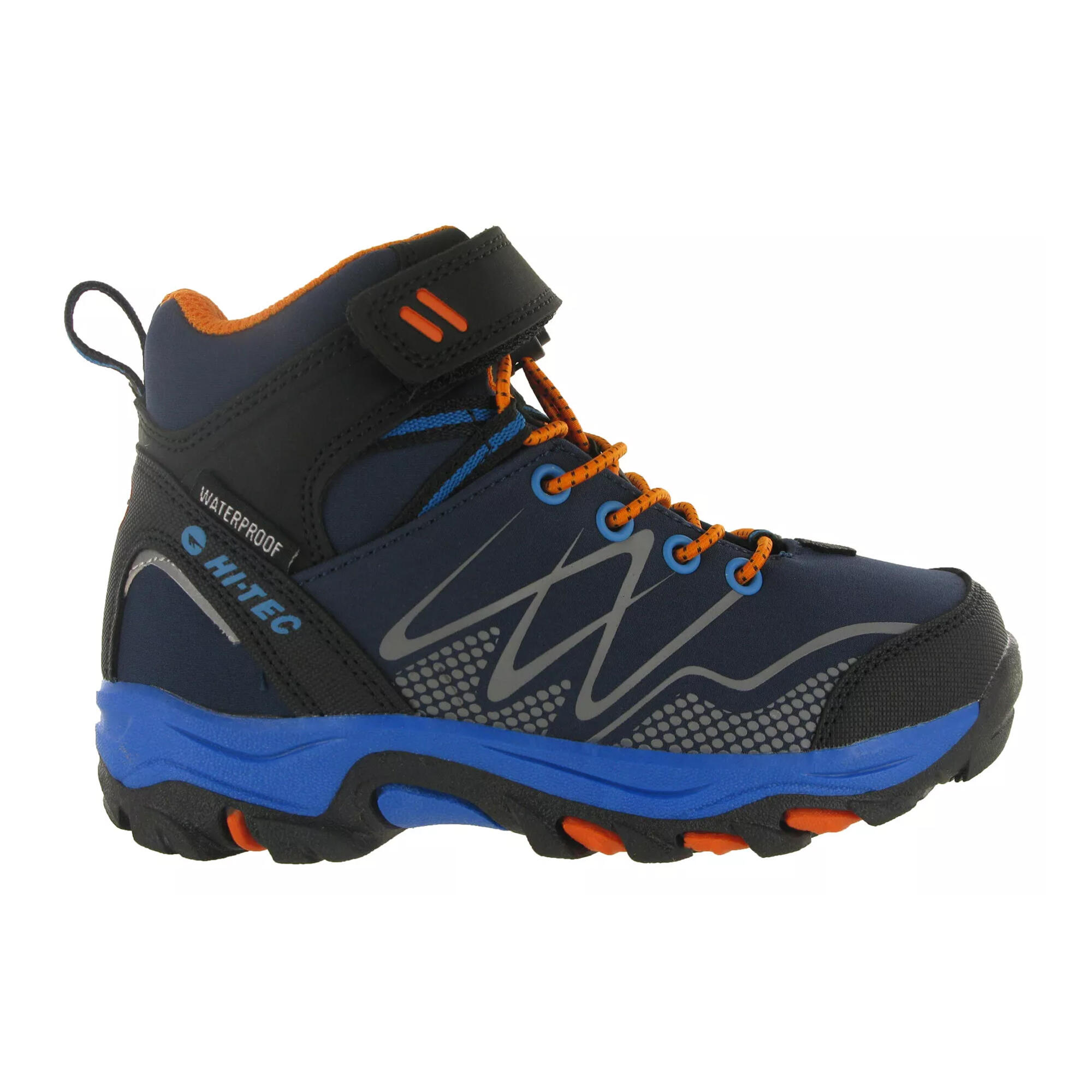 navy blue / orange / lagoon blue