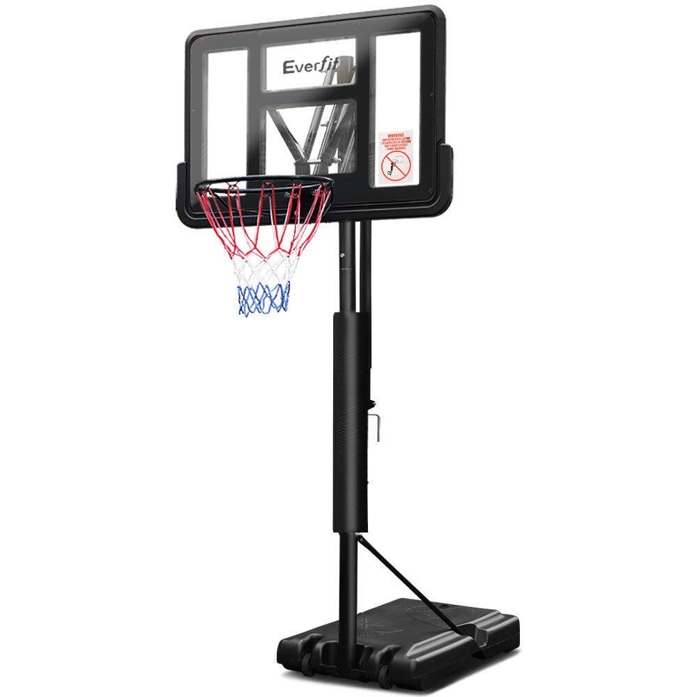 Everfit 3.05M Basketball Hoop Stand System Ring Portable Height Adjustable Black