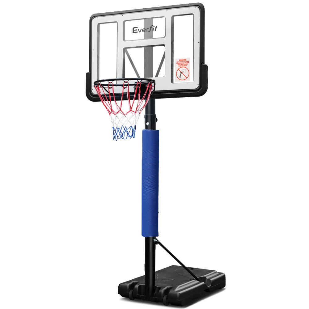 Everfit 3.05M Basketball Hoop Stand System Ring Portable Adjustable Blue