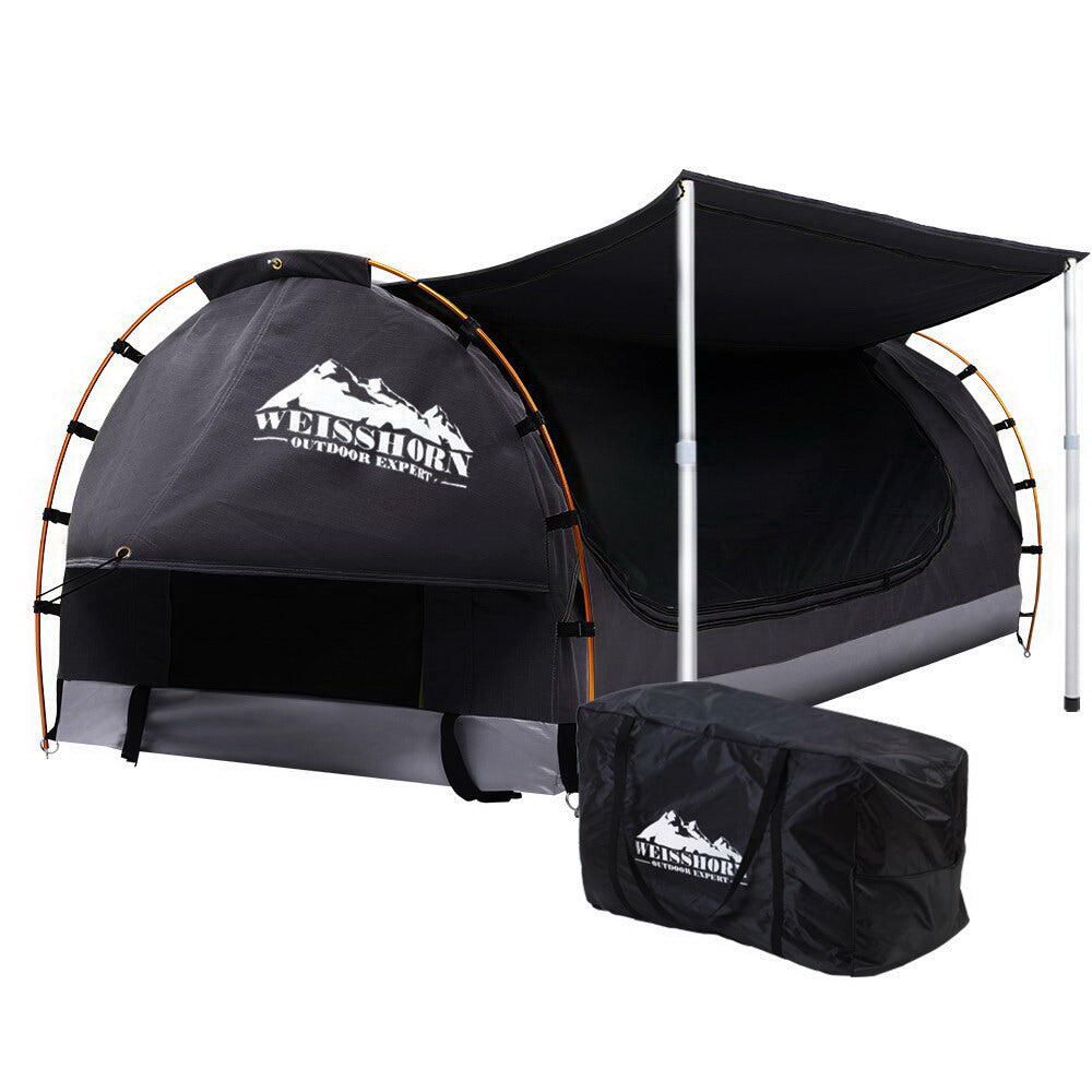 Double Swag Camping Swags Canvas Free Standing Dome Tent