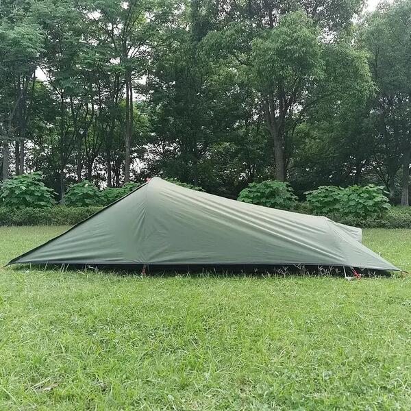 Compact single person hiking tent