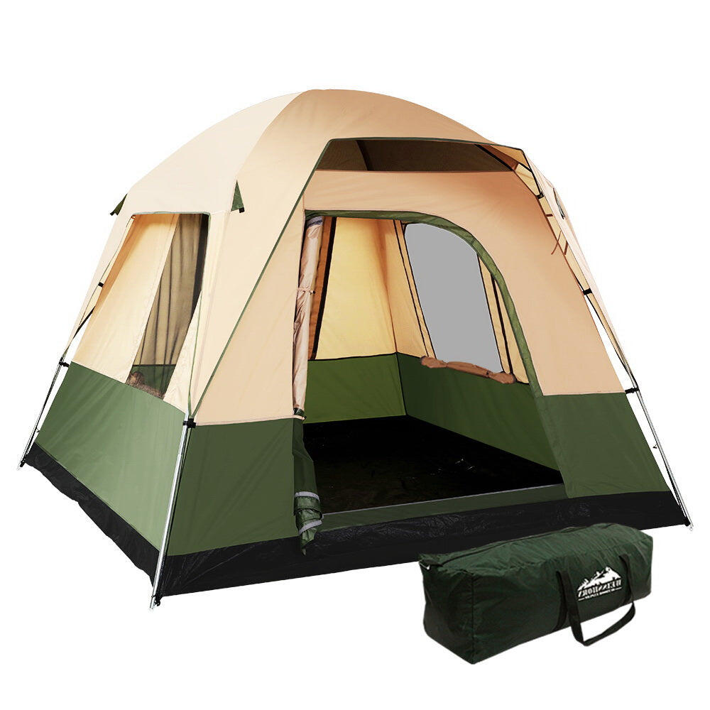 Family Camping Tent 4 Person Hiking Beach Tents Canvas Ripstop