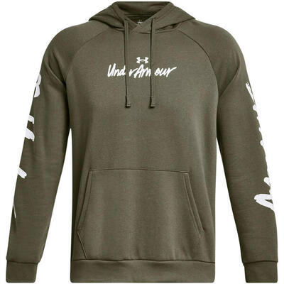 Kap under armour rival fleece graphic. groen. mannen