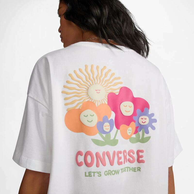 T-Shirt Converse Grow Together Oversized T-Shirt, Branco, Mulheres