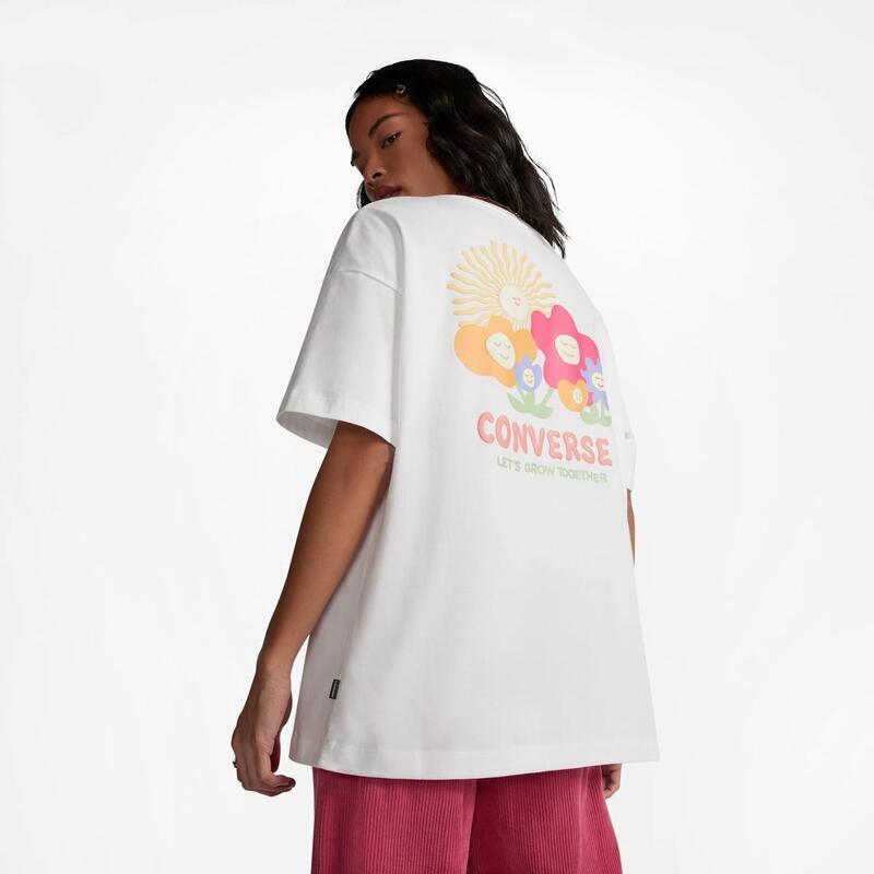 Póló Converse Grow Together Oversized T-Shirt, Fehér, Nők