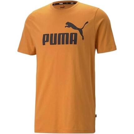 Camiseta Puma Essentials Logo, Amarillo, Hombre
