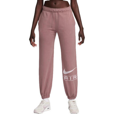 Broek nike air mid-rise fleece jogger. roze. dames