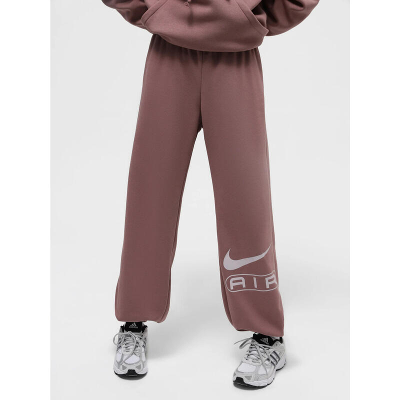 Pantaloni femei Nike Air Mid-Rise Fleece Jogger, Roz