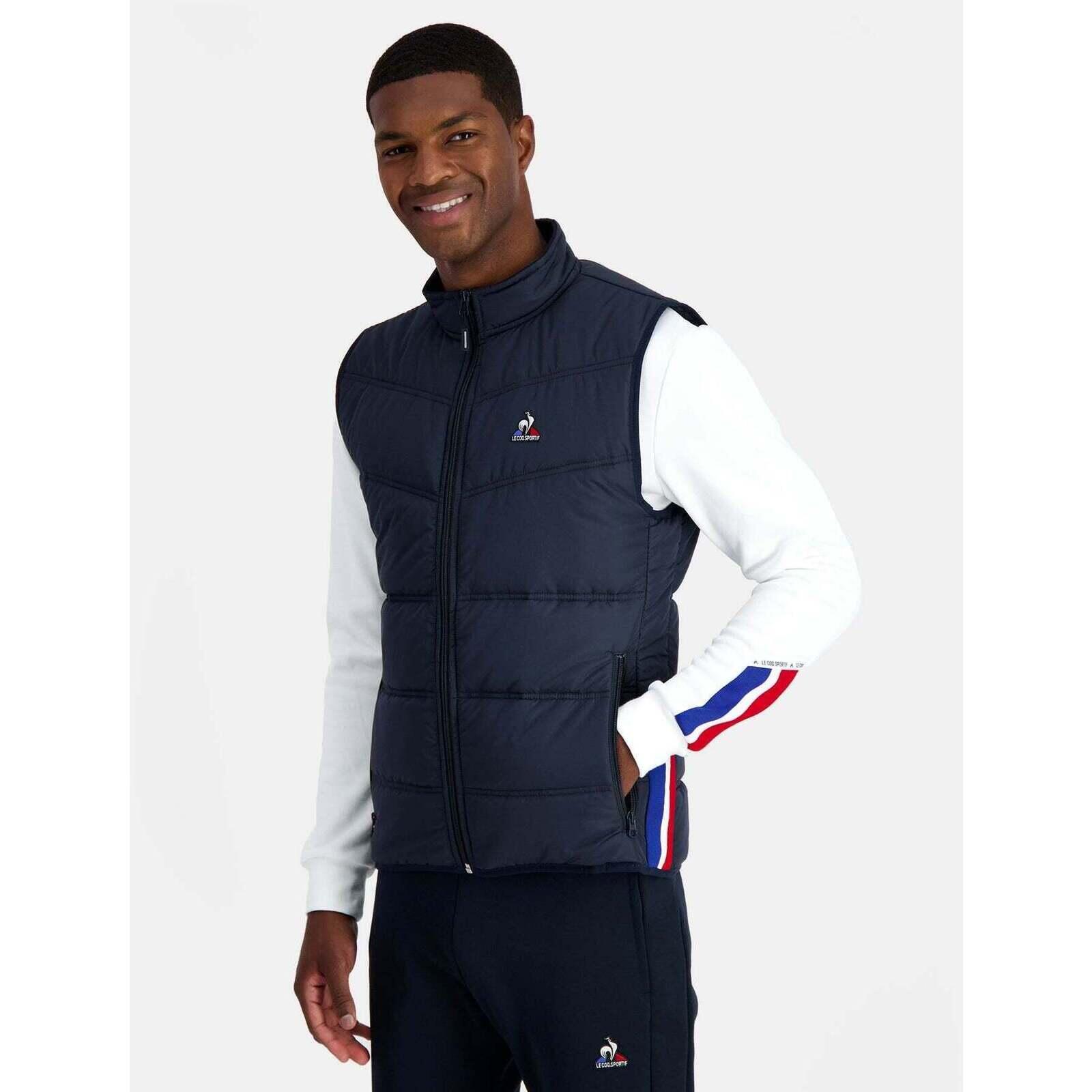 Chaleco Le Coq Sportif Tri Sl N1, Azul, Hombre 3/5