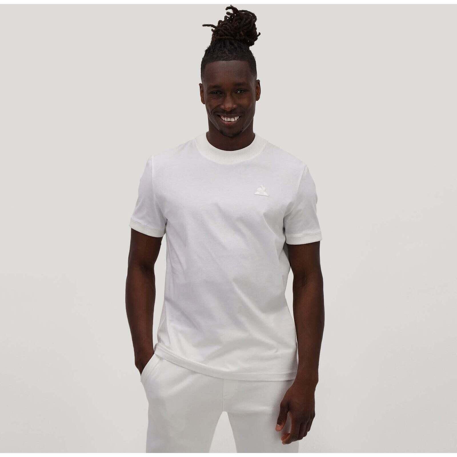 Maglietta Le Coq Sportif Ess Tt Tee Ss NO 1, Bianca, Uomini 5/5