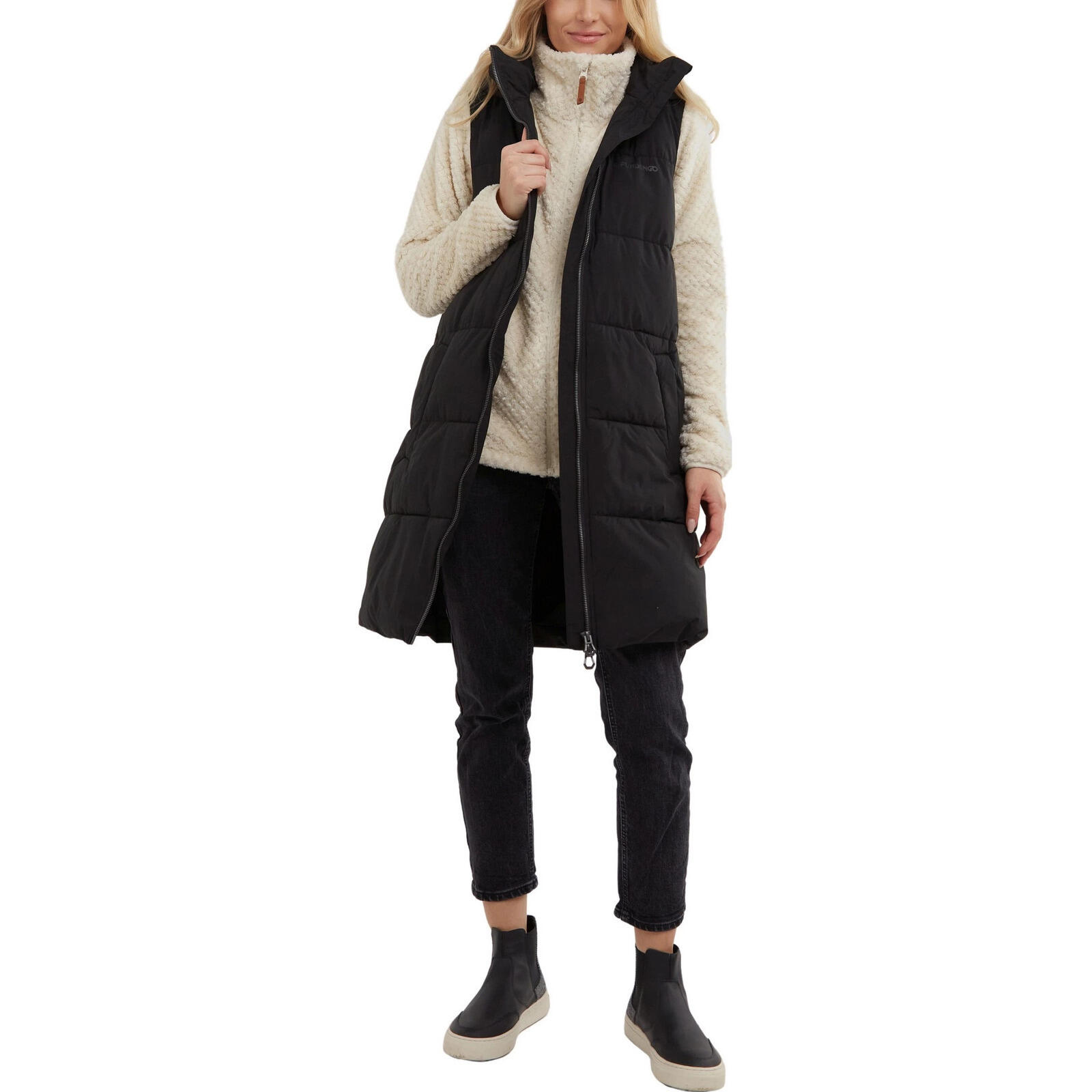 Gilet Fundango Scarlet Padded Vest, Noir, Femmes 5/7