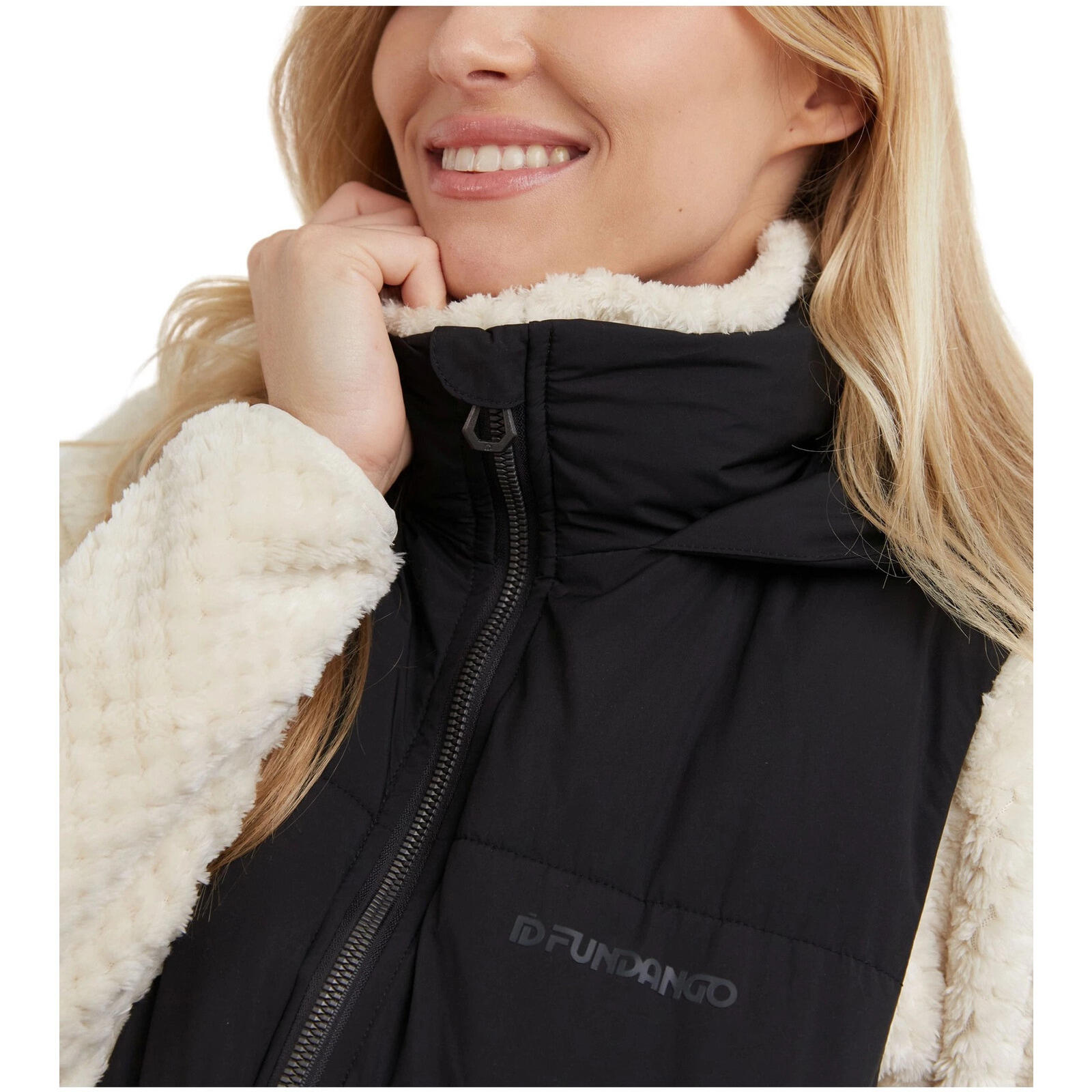 Gilet Fundango Scarlet Padded Vest, Noir, Femmes 3/7