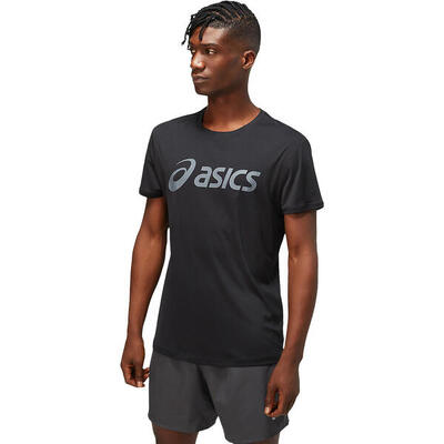 Heren-t-shirt met korte mouwen asics core zwart