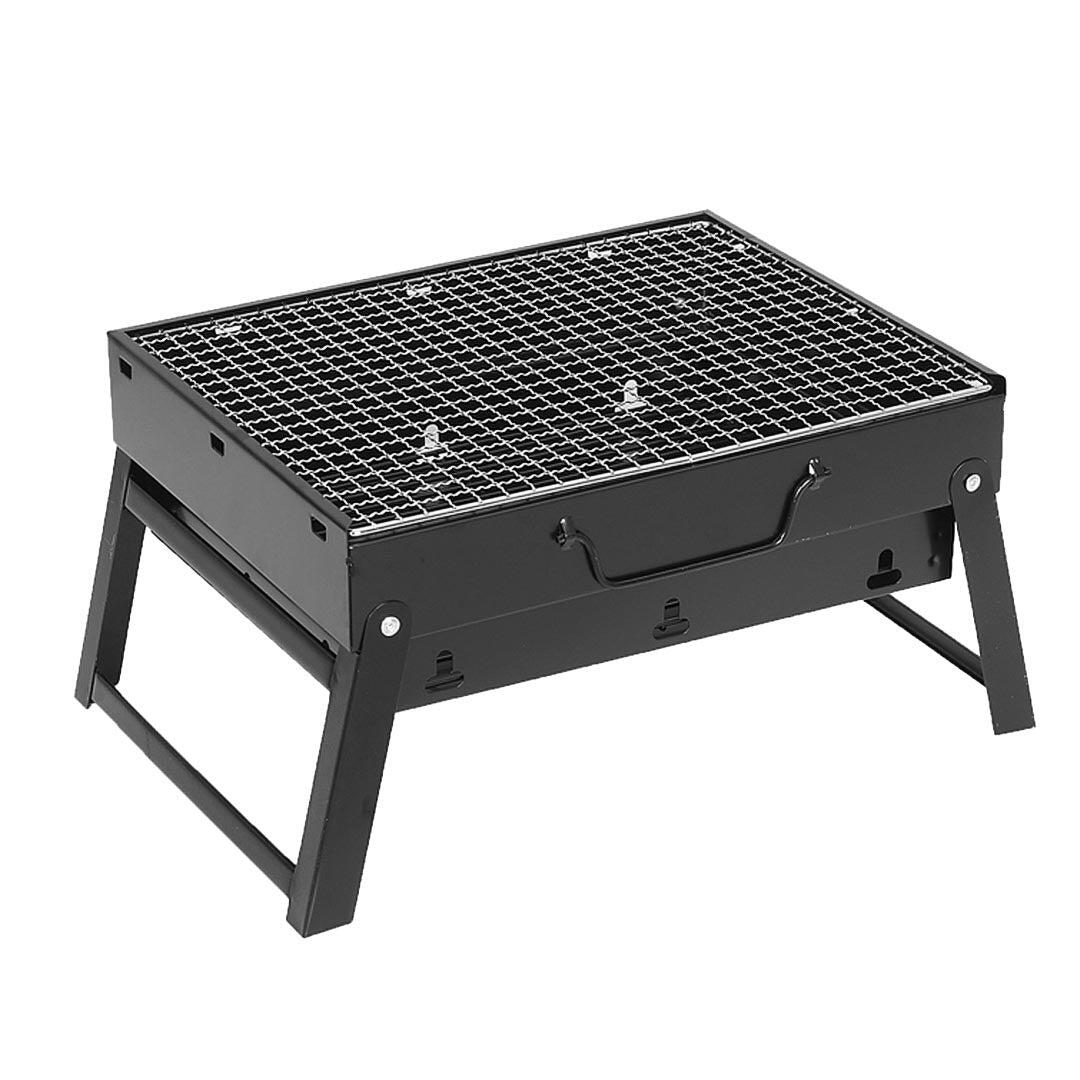 Portable Folding Thick Box-Type Charcoal Grill for Outdoor BBQ Camping