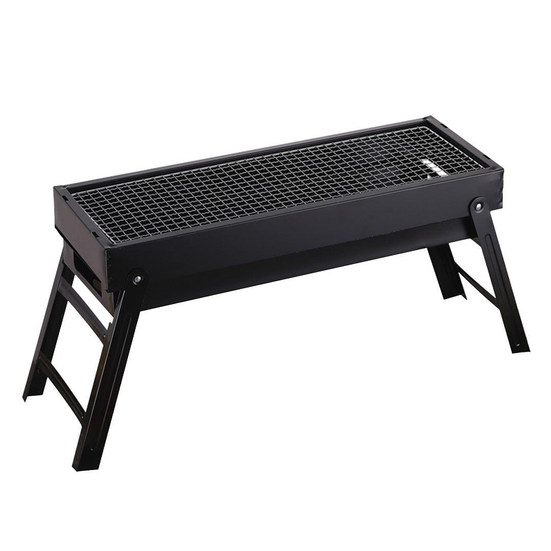 Portable Folding Thick Box-Type Charcoal Grill for Outdoor BBQ Camping