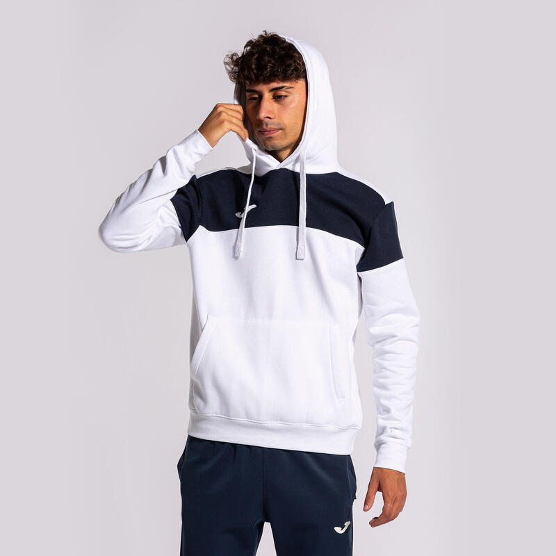 Sudadera Con Capucha Fútbol Hombre Joma Crew V Blanco