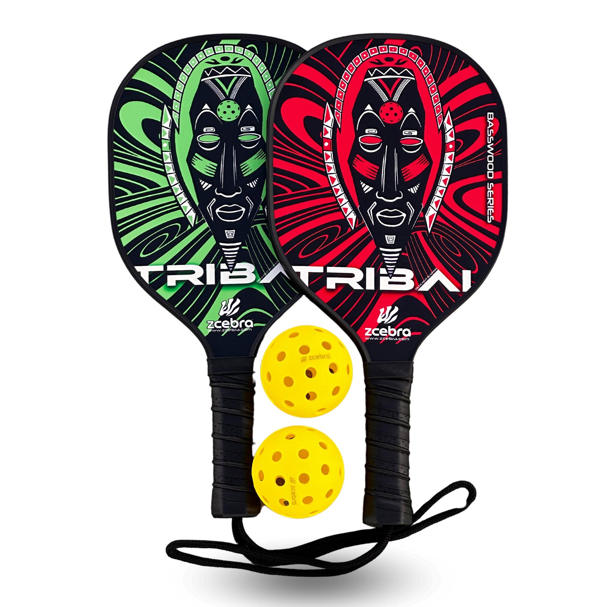 ZCEBRA Set de Pickleball 2 palas 2 bolas Zcebra