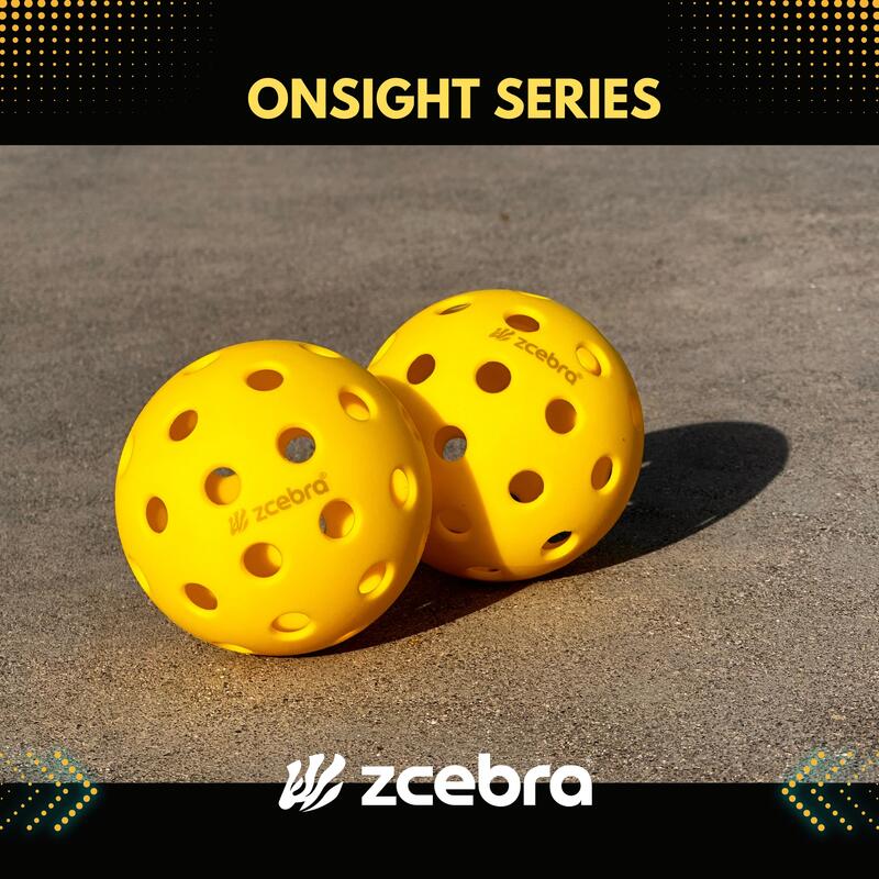 Pickleballs Zcebra Onsight Series 40 trous Lot de 6