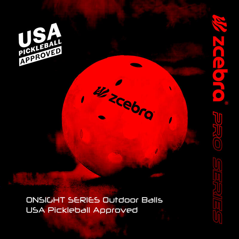 Pickleballs Zcebra Onsight Series 40 trous Lot de 6