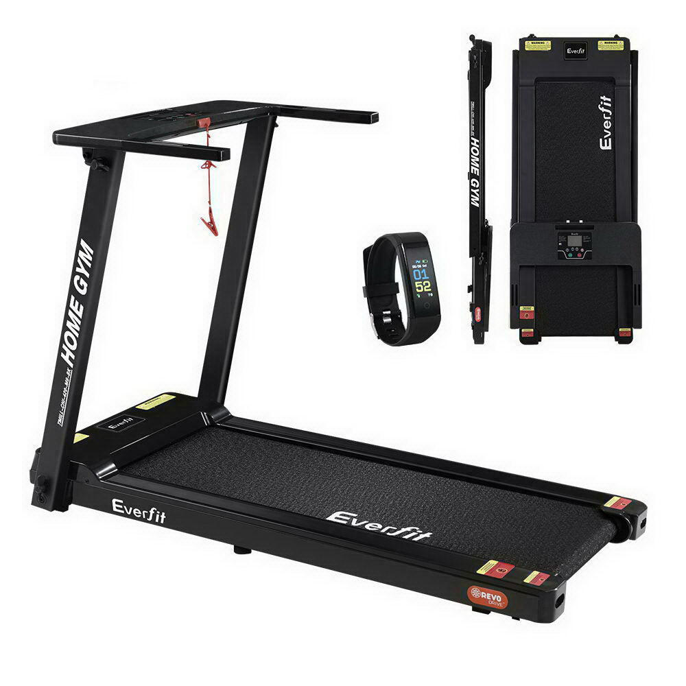 Everfit Electric Treadmill Home Gym Exercise Equipment Foldable 420mm Belt Black