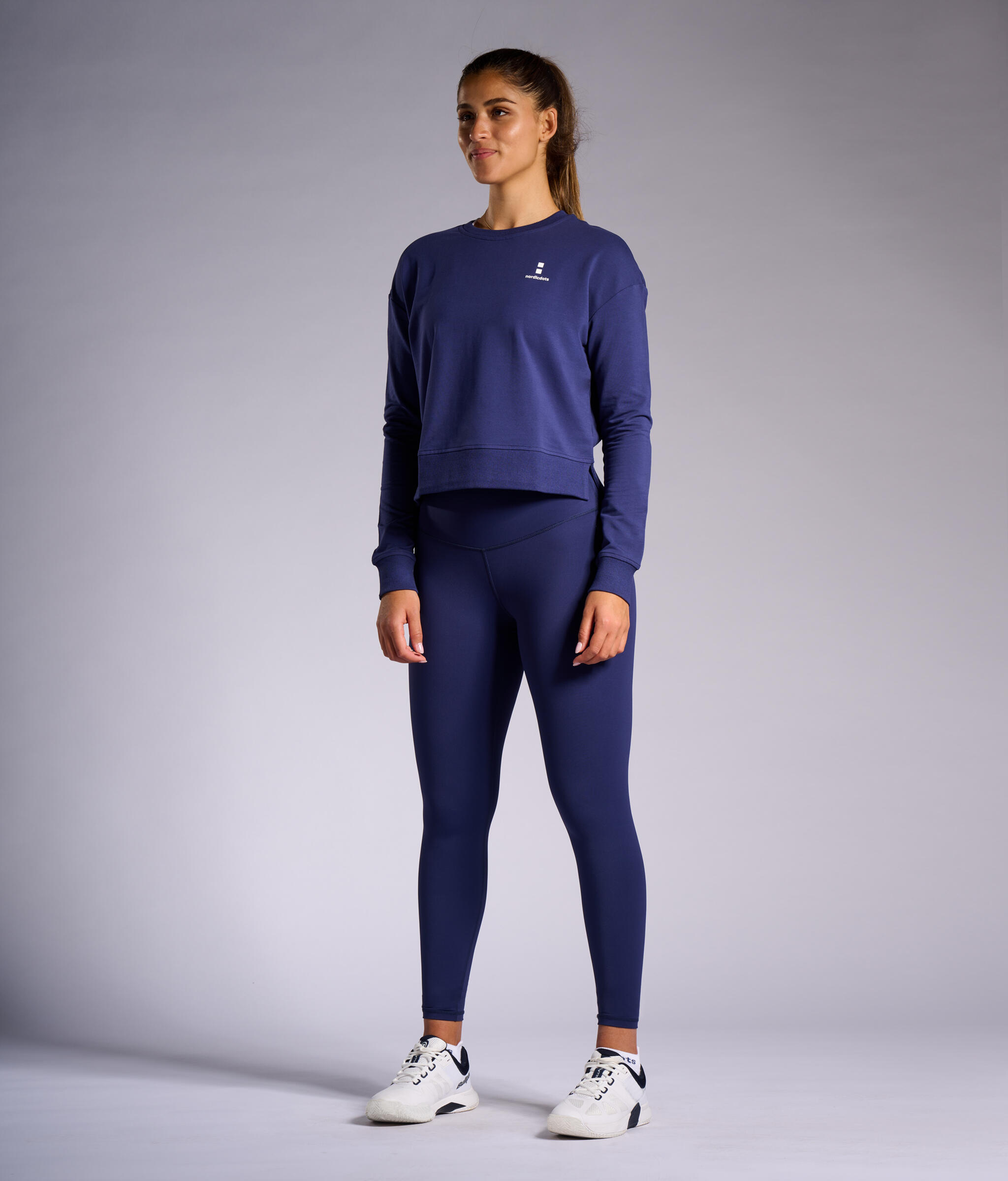 Sudadera Organic Mujer Tennis/Padel Azul Marino 2/4
