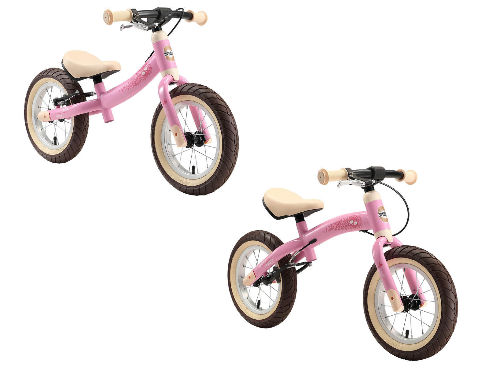 Bikestar meegroei loopfiets Sport 12 inch, lichtroze 2/4