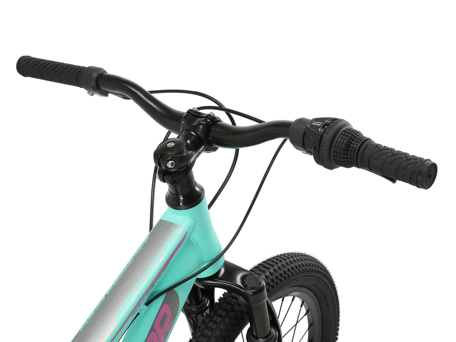Bikestar MTB Fully staal 21speed 24inch mintgroen/roze 5/7