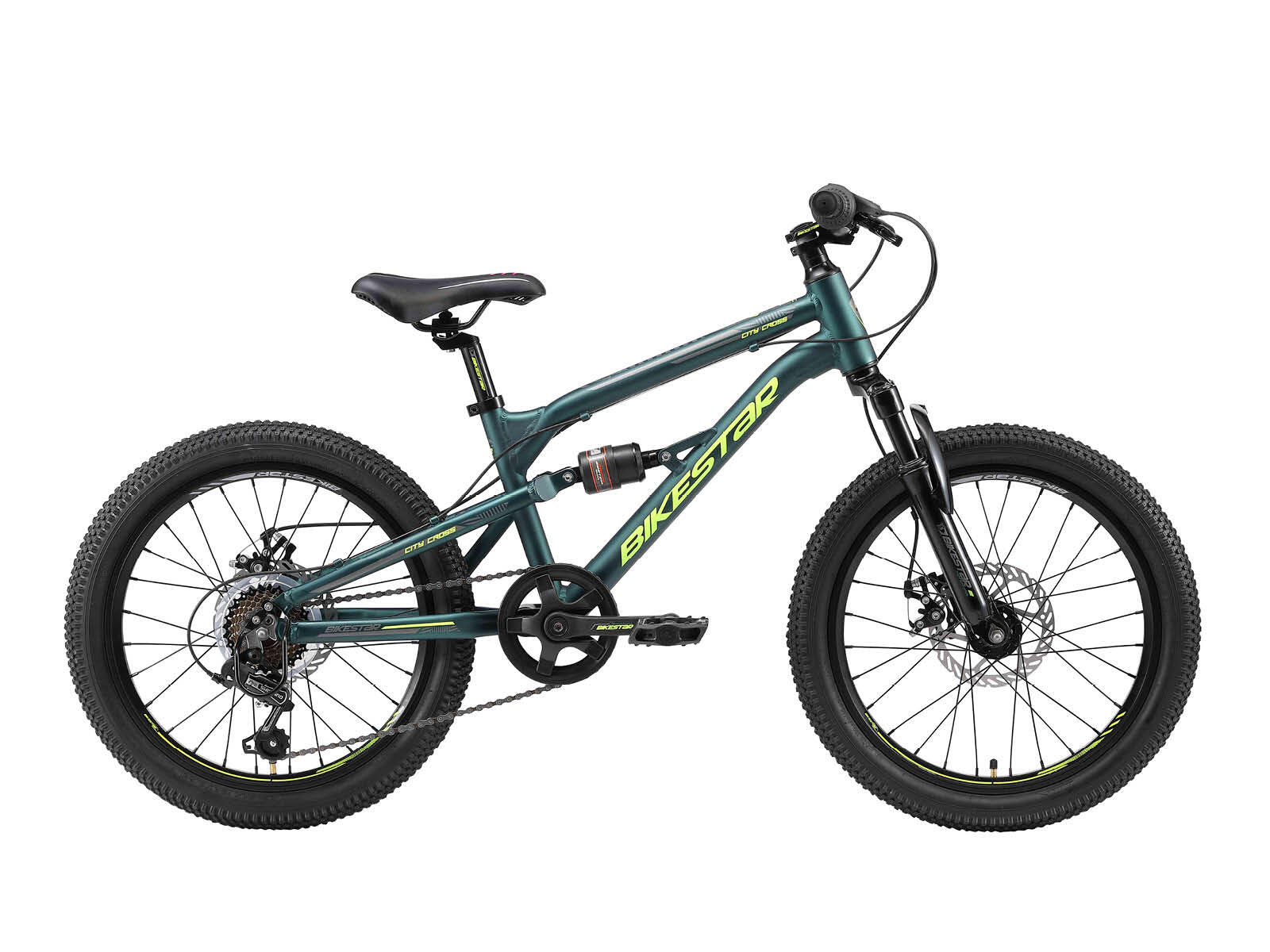 BIKESTAR Bikestar Kinderfahrrad MTB Fully 7Gang 20Zoll Benzin