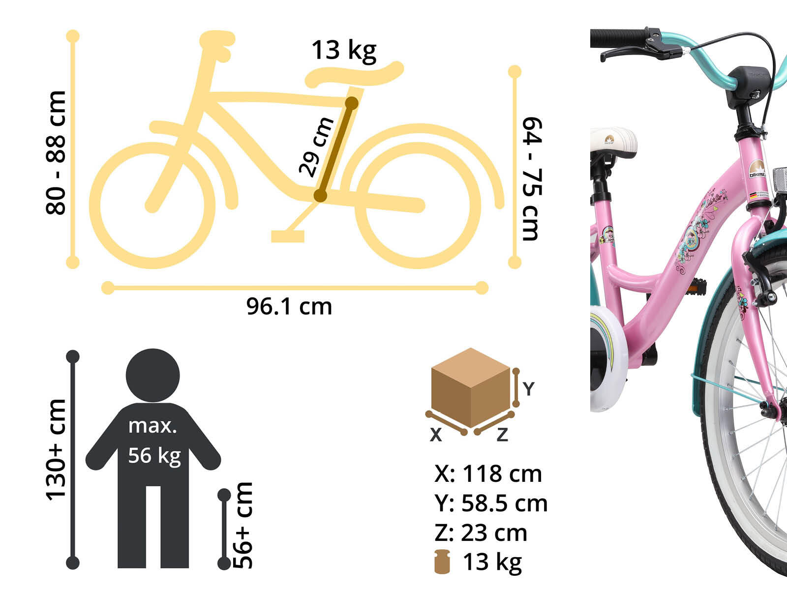Bikestar kinderfiets Classic 20 inch roze 5/7