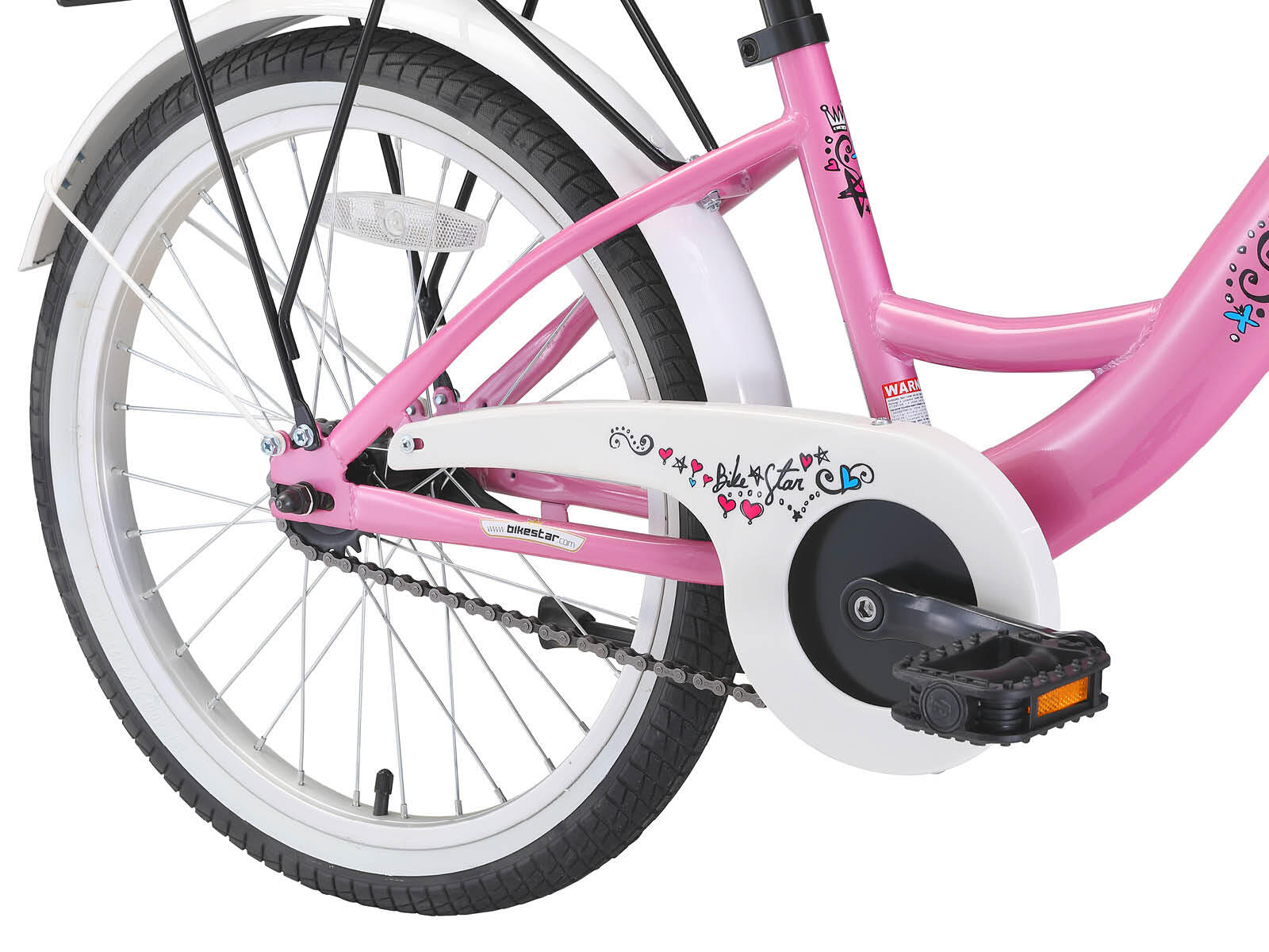 Bikestar kinderfiets Classic 20 inch roze 3/7